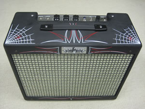 Rat Rod Cabinet with Pinstripe Spiderwebs