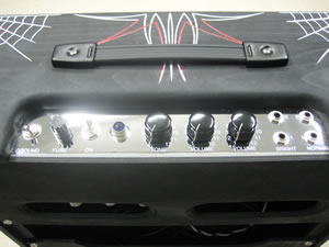 Vintage RCA BA-6 compressor knobs and a purple jewel on a Tweed Deluxe Speed Shop Studio-Series chassis complete the retro vibe